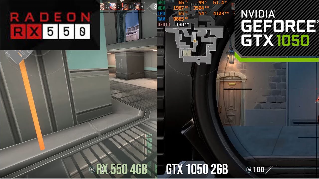 RX 550 4GB vs GTX 1050 2GB