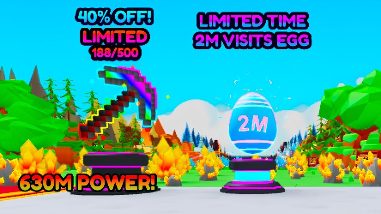 Pickaxe Mining Simulator | Hatching on the 2M Visits Egg!!