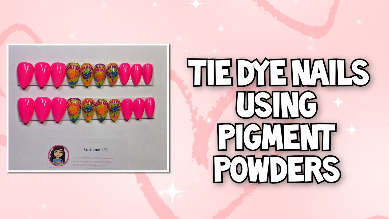 Tie Dye Nails Using Pigment Powders 