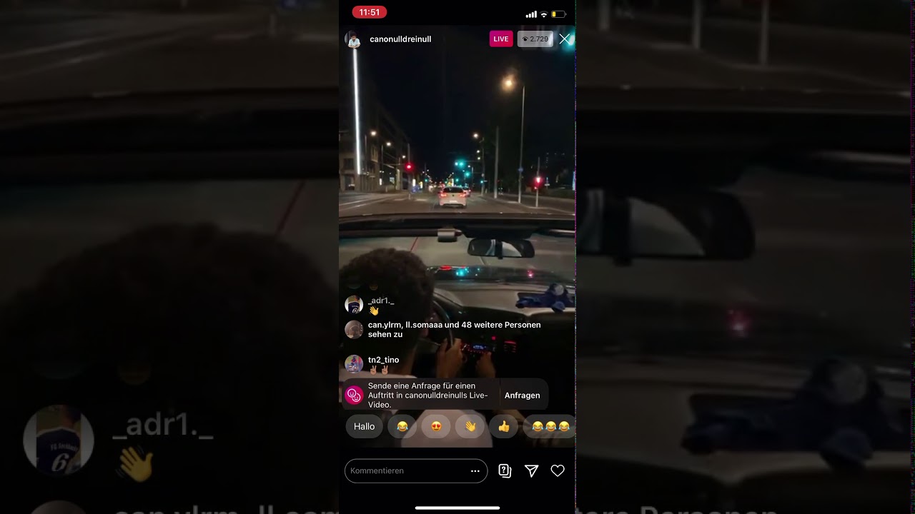 PASHANIM Instagram livestream