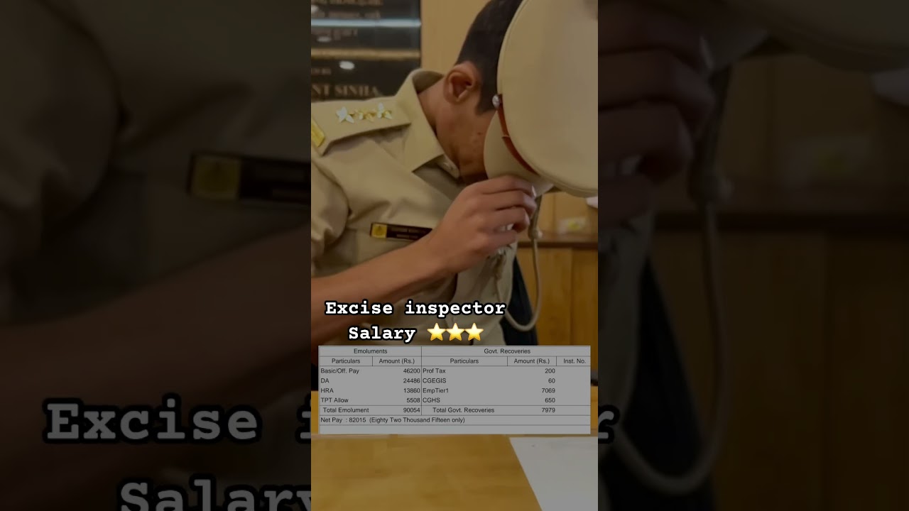 Excise inspector salary ⭐️⭐️⭐️#motivation #inspector #share