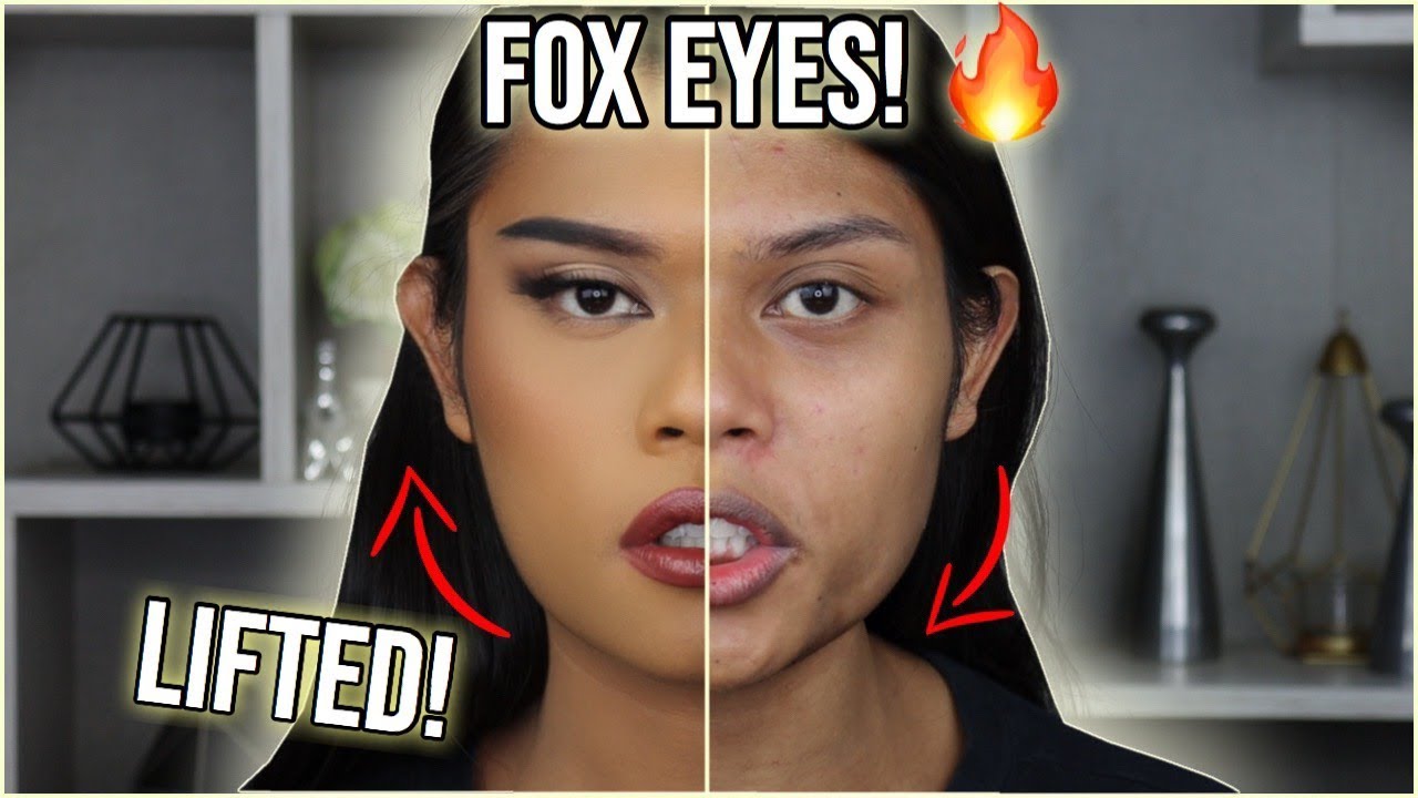 FOX EYE LIFT MAKEUP TUTORIAL!!! *PANG BELLA HADID LEVELS INSTANT FACE LIFT*
