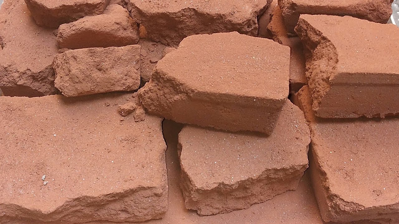 ASMR  SO SOFT DUSTY RED DIRT + CEMENT WATER CRUMBLE CRUNCH