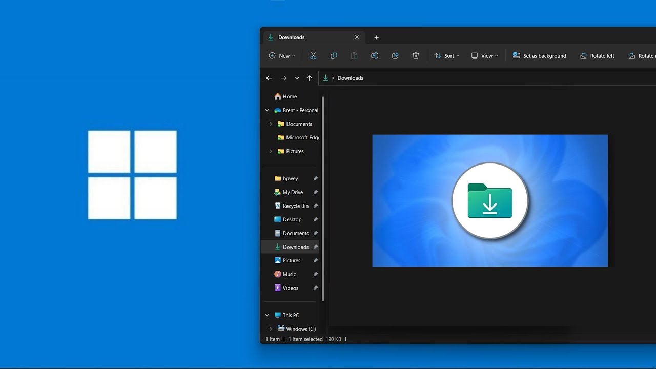 How to make Downloads folder the default File Explorer startup folder on Windows 11
