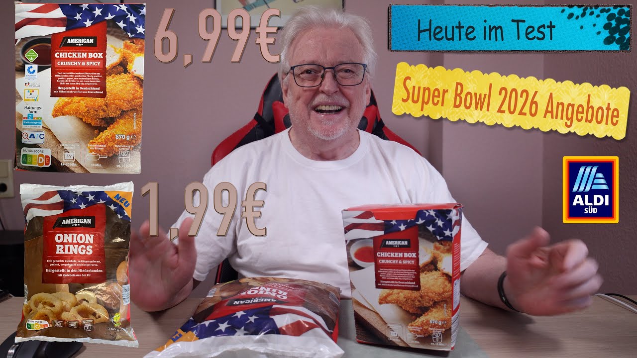 #6 Super Bowl 2026 - Chicken Box und Onion Rings von Aldi Süd - Fertiggericht TK