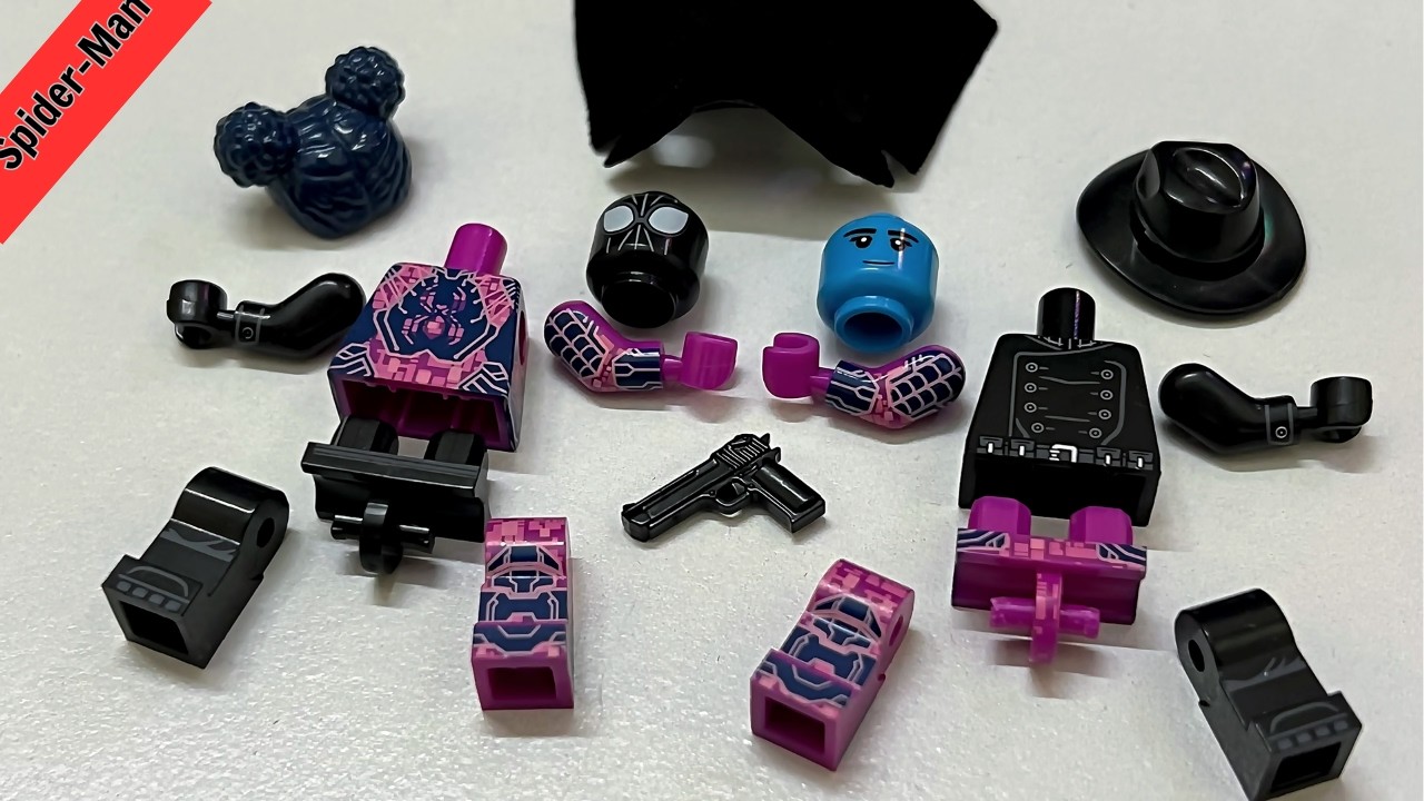 LEGO Marvel | Spider-Man Noir & Spider-Byte | Minifigure Lego Unofficial