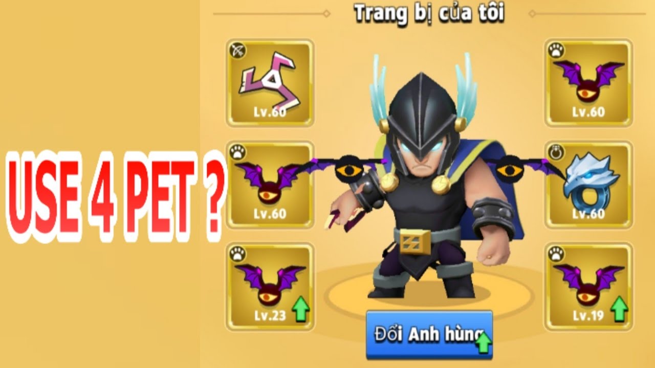 ARCHERO &bull; MANG THEO 4 PET &bull; Use 4 pet at the same time &bull; FUNNY