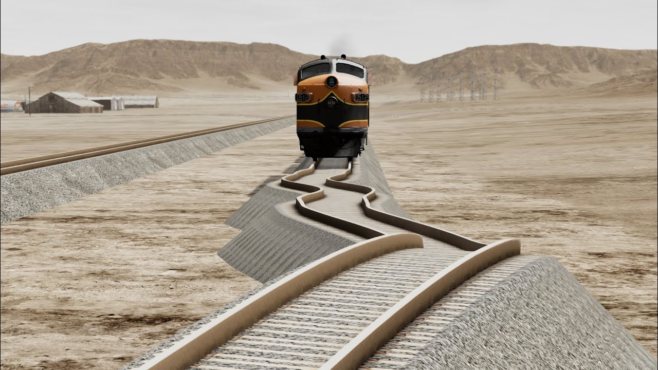 High-Speed Train vs Broken & Uneven Track 💥 | BeamNG.drive