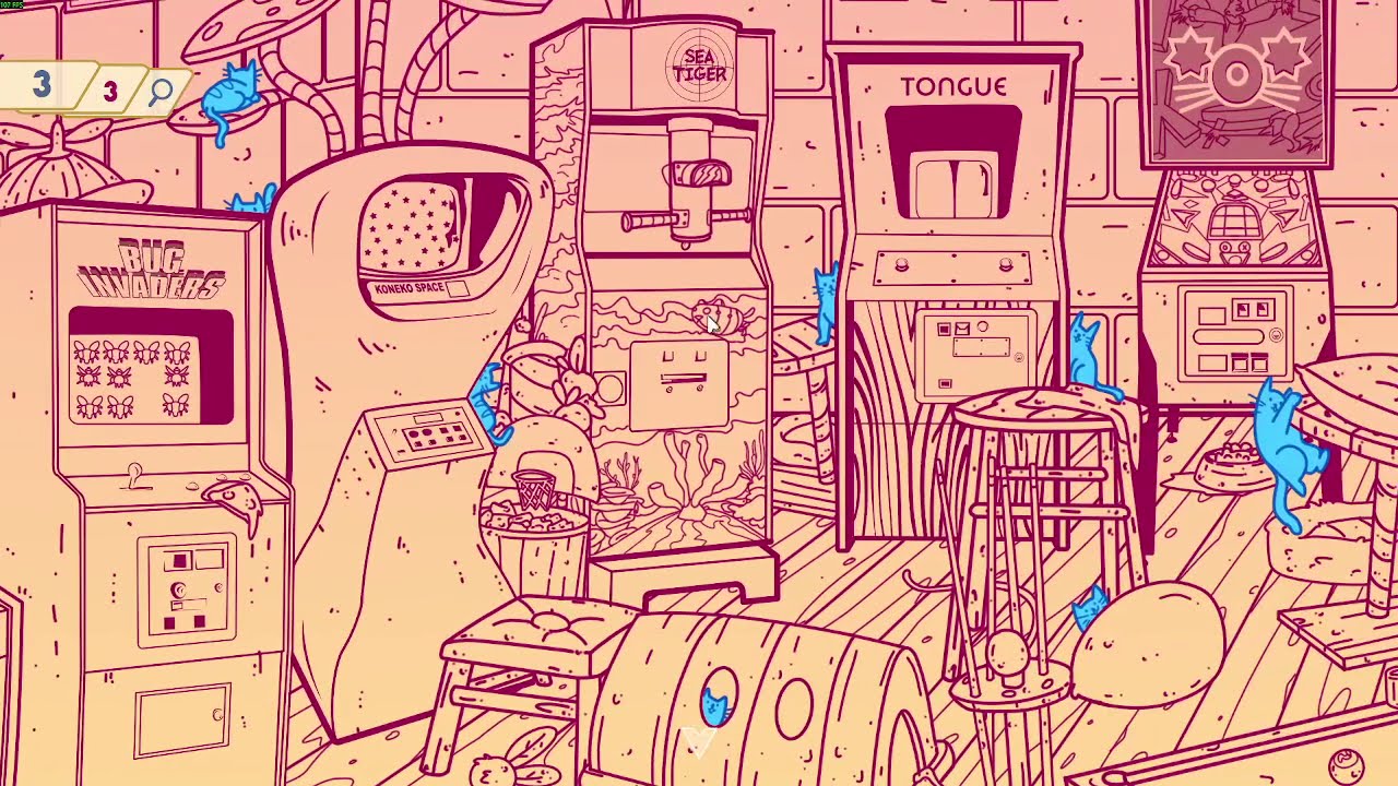 Finding cute cats in An Arcade Full of Cats
