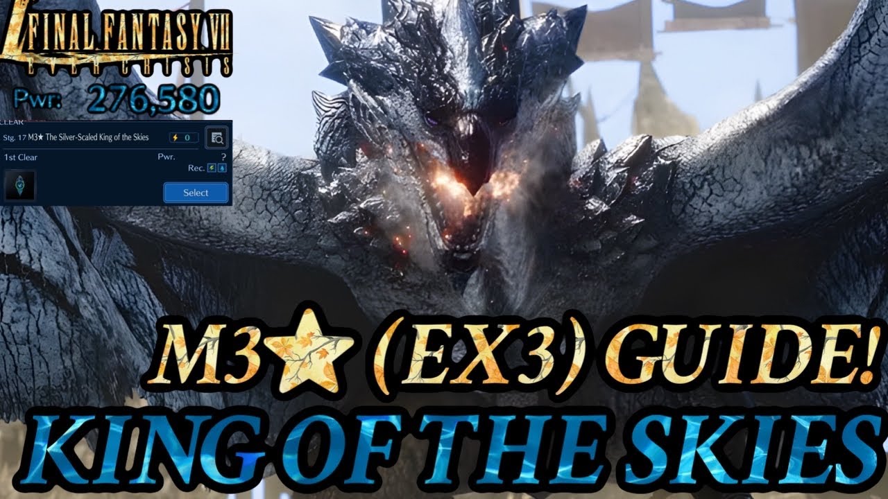 { FF7: Ever Crisis } MH3☆ (EX3) Rathalos/Silver Rathalos Guide! No OB6+ DPS Weps + Simple Strategy!