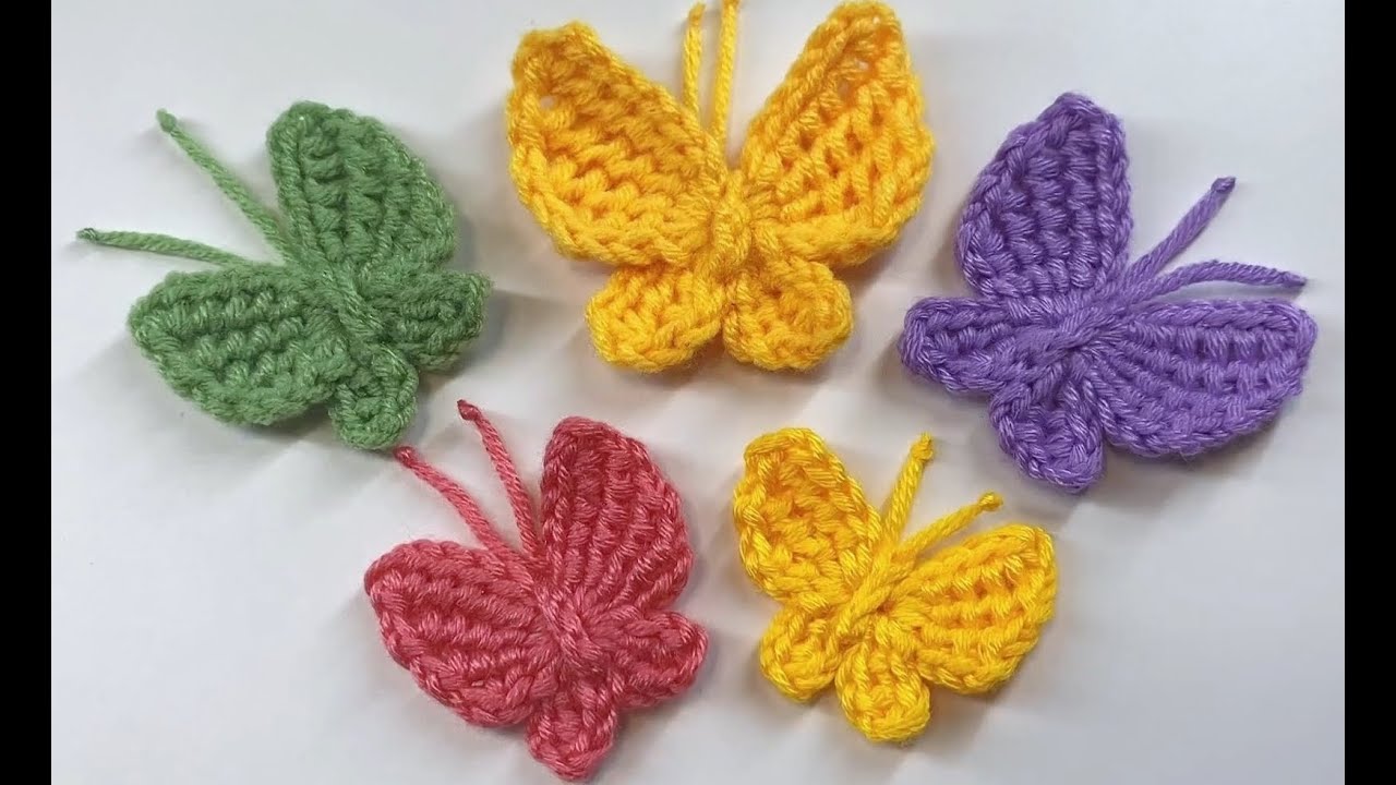 Beautiful and easy crochet butterfly tutorial