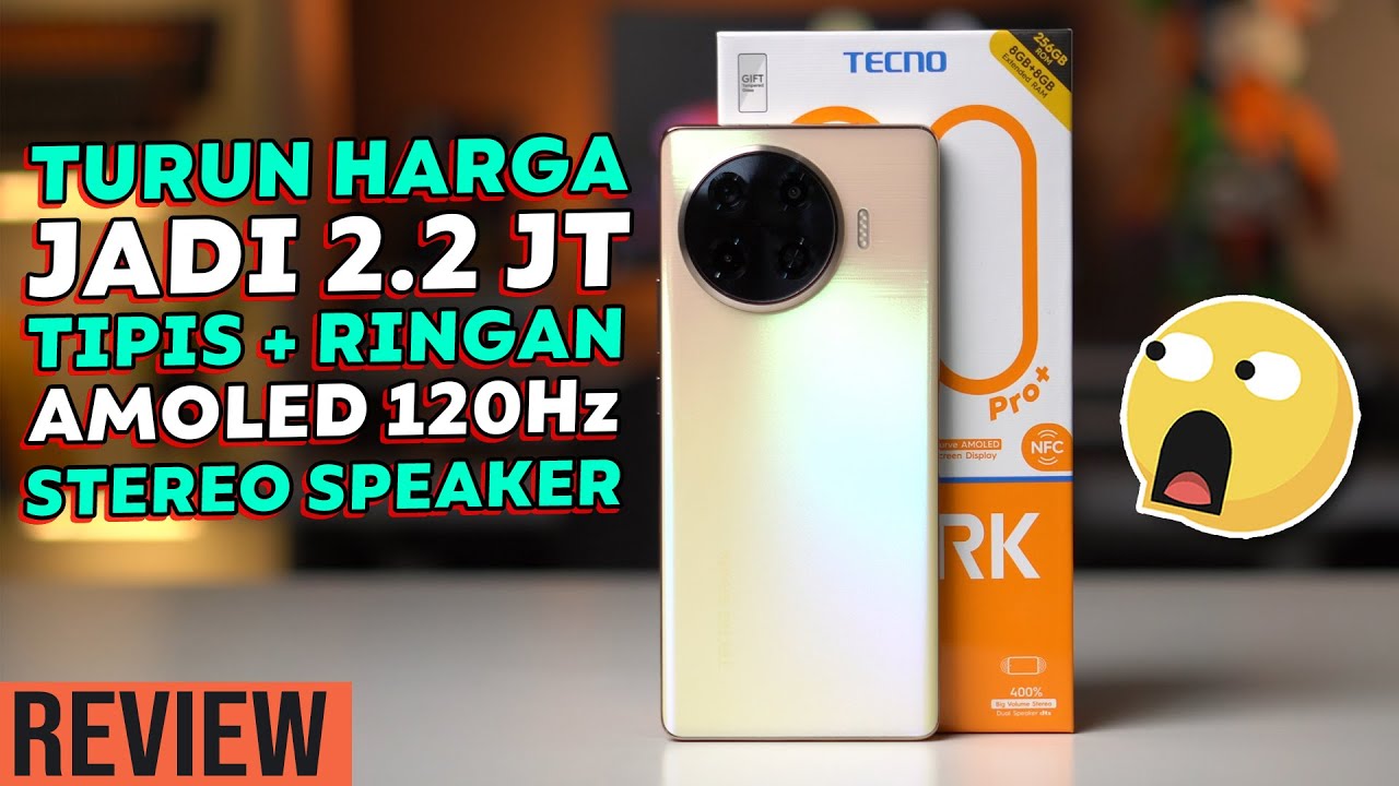 Turun Harga, Tipis, Ringan & AMOLED 120Hz! Tecno Spark 20 Pro+ (Test Gaming + Suhu)