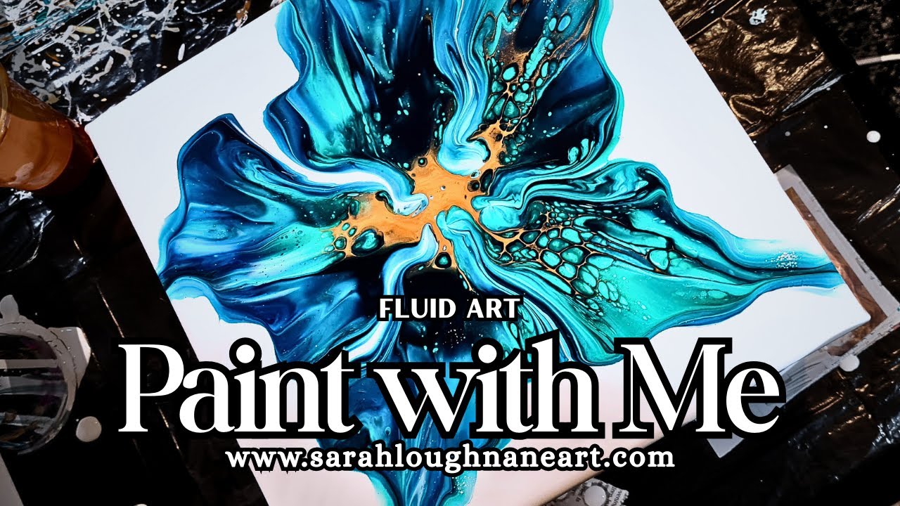 Blue Bloom Pour Tutorial 🌊 | Fluid Acrylic Bloom Technique (Step-by-Step)