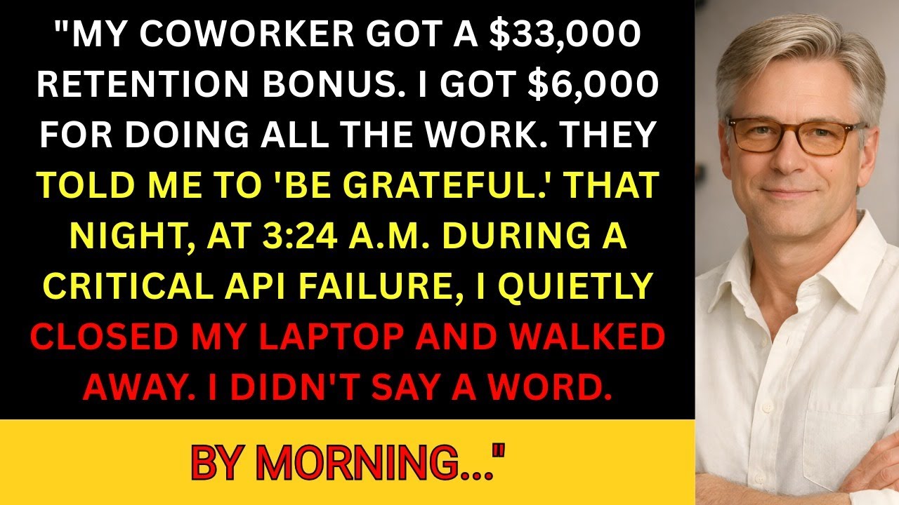 My Coworker Received a $33,000 Retention Bonus. I Got $6,000 — So I Walked Out at 3 A.M