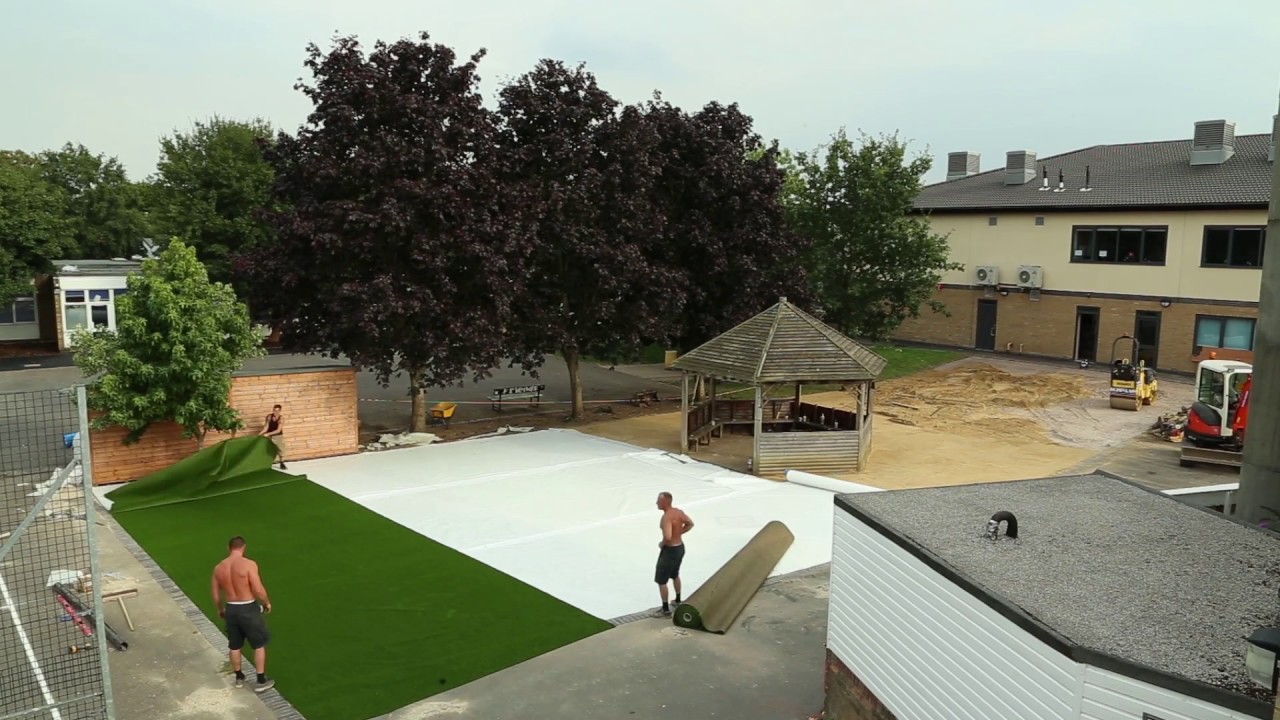 Foam Shock Pad & Artificial Grass Installation