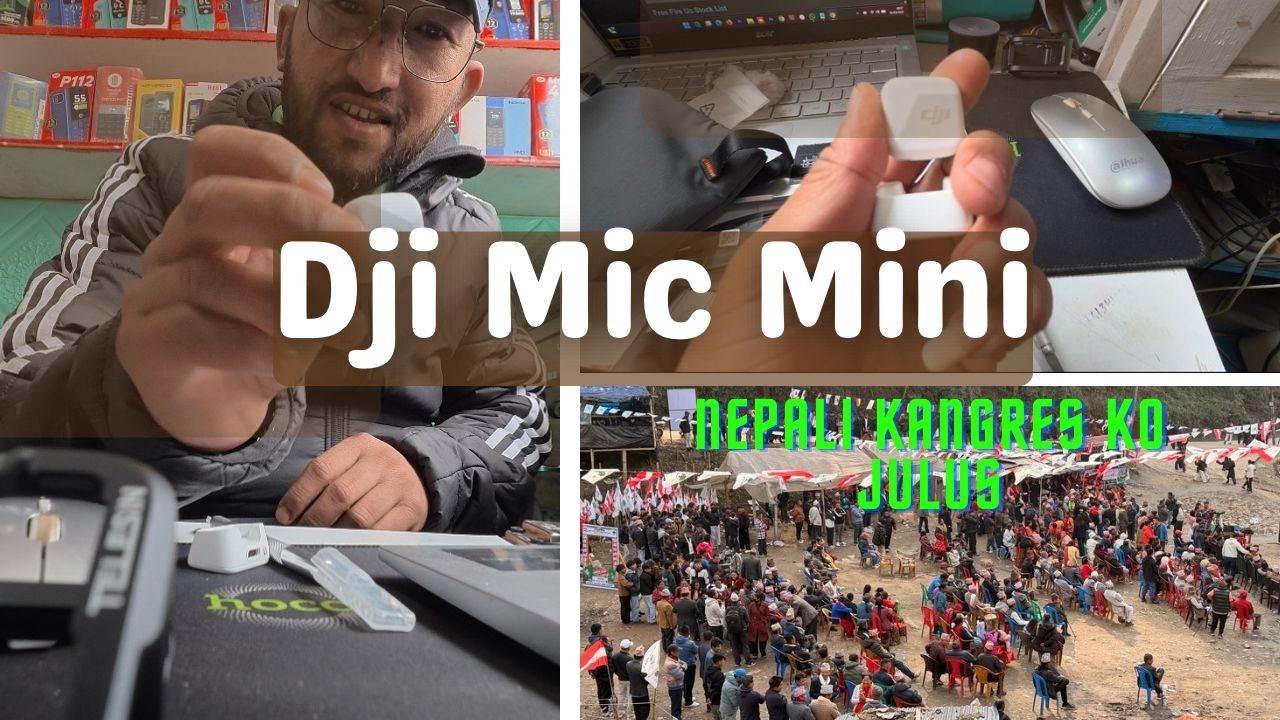 DJI Mini mic feri kinnu paryo || Nepali kangres ko julus || @Santoshbajevlog