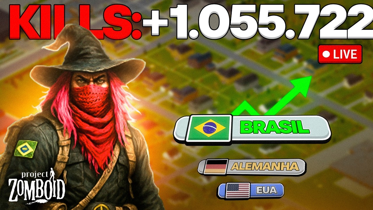 🔴 AO VIVO | 1.055.723 KILLS 8 anos de Sobrevivência | O MUNDIAL DE ZOMBOID 🇧🇷