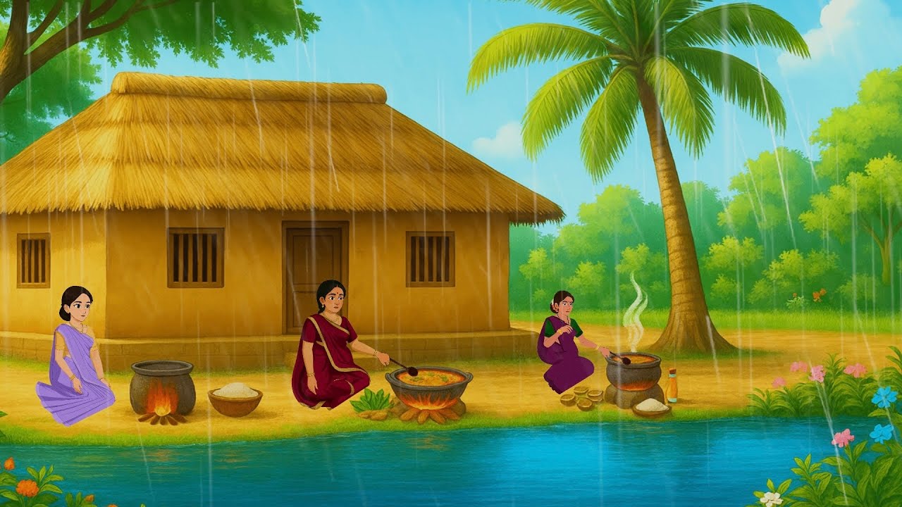 नदी किनारे तीन बहुओं का घर | Hindi Story | Hindi Moral Story | Cartoon Story | Hindi Kahaniya | 