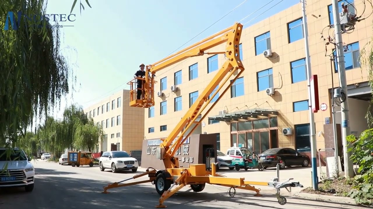 Towable boom lift operation-NOSTEC