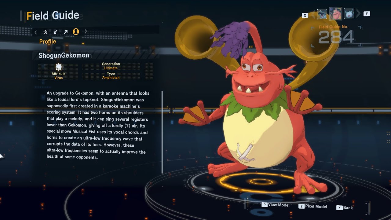 shogungekomon all digivolution/de-digivolution/profile Digimon Story Time Stranger