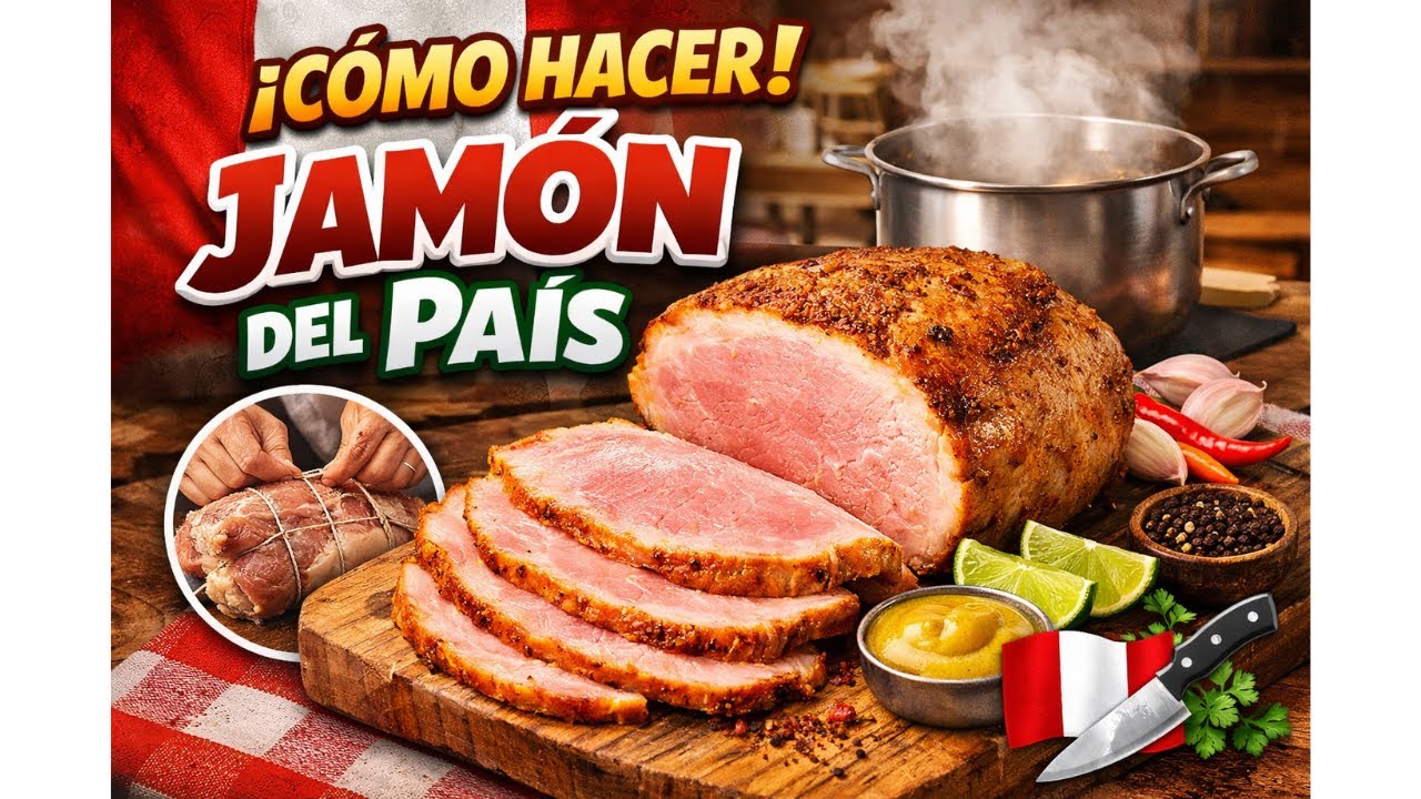 Elaboración de jamón del país
