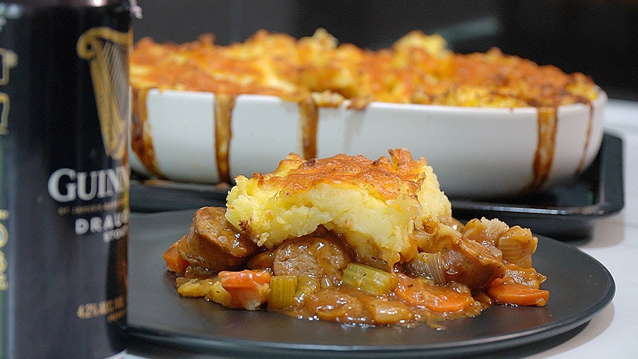 IRISH Guinness Sausage Stout Pie