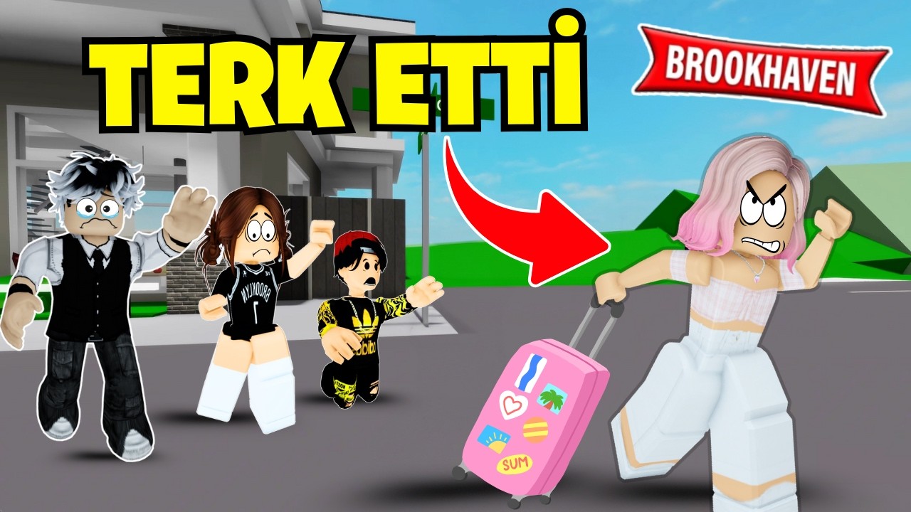 ANNEM EVİ TERK ETTİ😊AYŞEM ECE ARI💥ARIGİLLER🐝ROBLOX BROOKHAVEN🏡RP