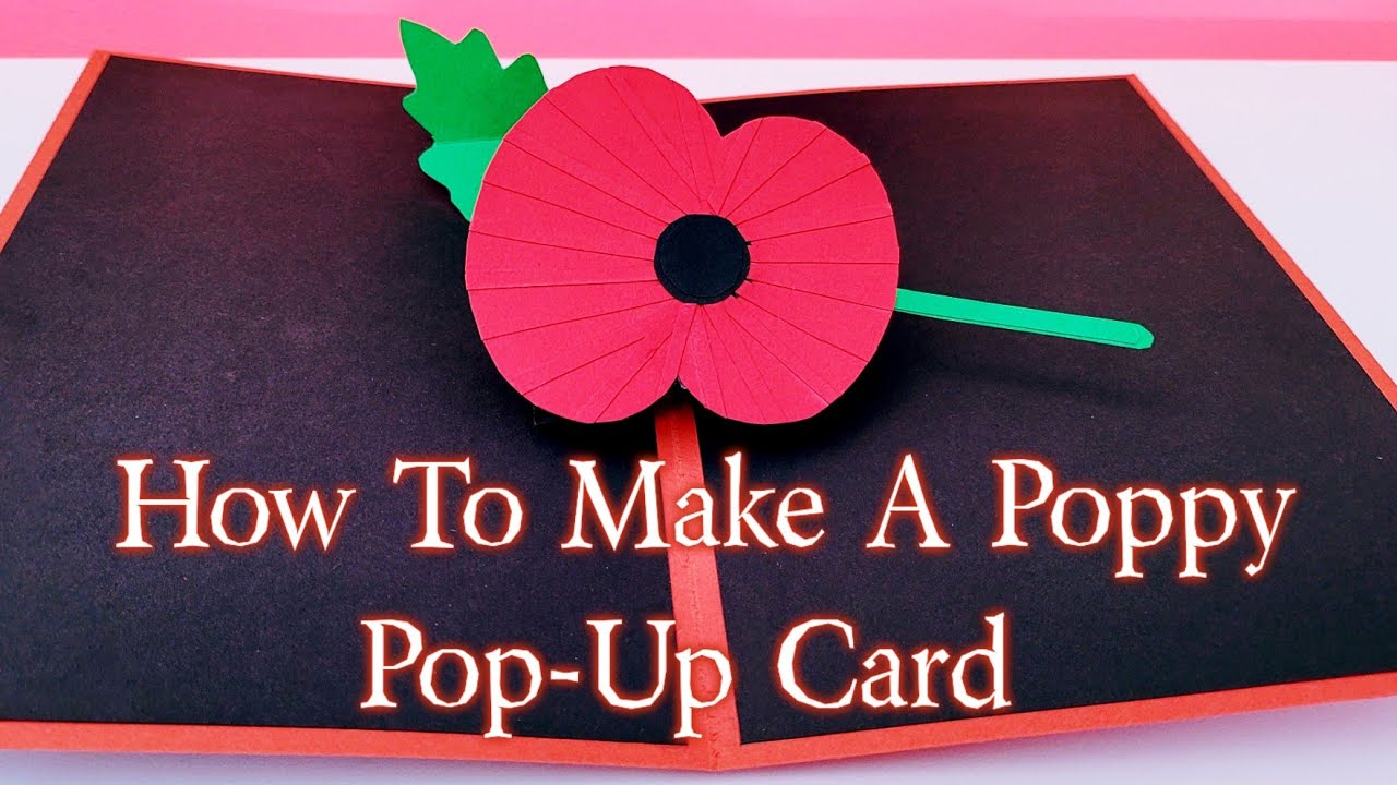 How To Make A Simple Poppy Pop-Up Card - Tutorial with Template