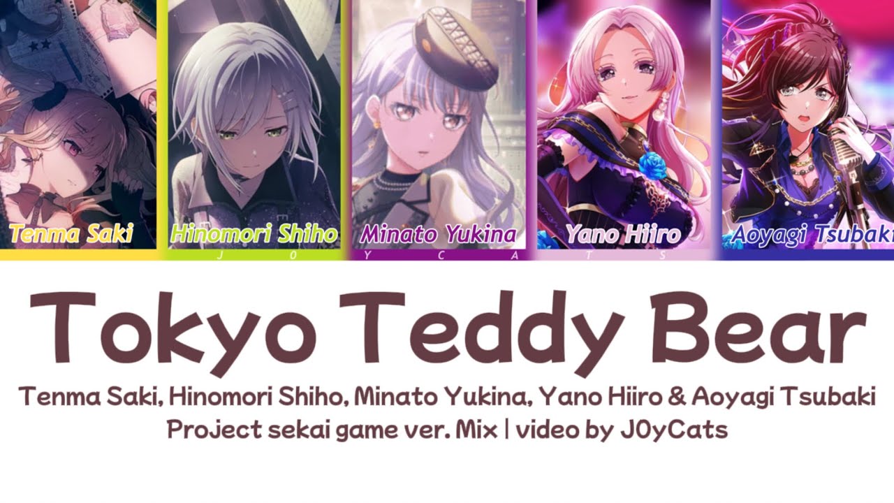 [Proseka Game Ver.] Tokyo Teddy Bear|Saki, Shiho, Yukina, Hiiro & Tsubaki|Color Coded Lyrics