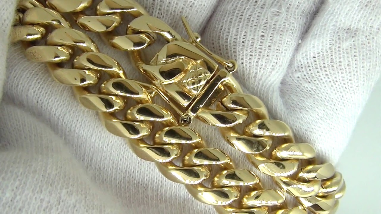 Miami Cuban 3X IP Gold Stainless Steel Hip Hop Chain 10MM HC8905G