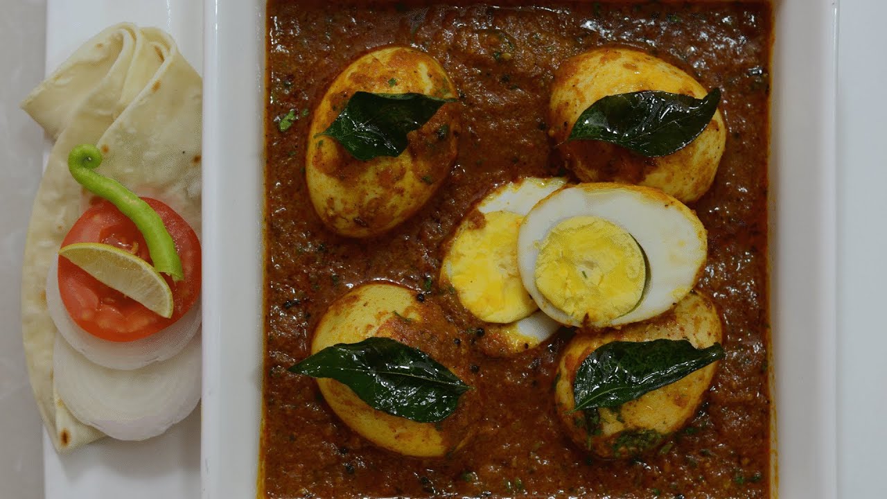 Eggs in Spicy Chettinad Masala - By Vahchef @ vahrehvah.com