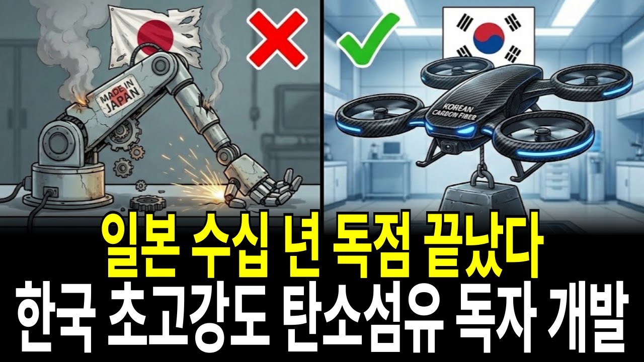 일본 수십 년 독점 끝났다.한국 초고강도 탄소섬유 독자 개발.