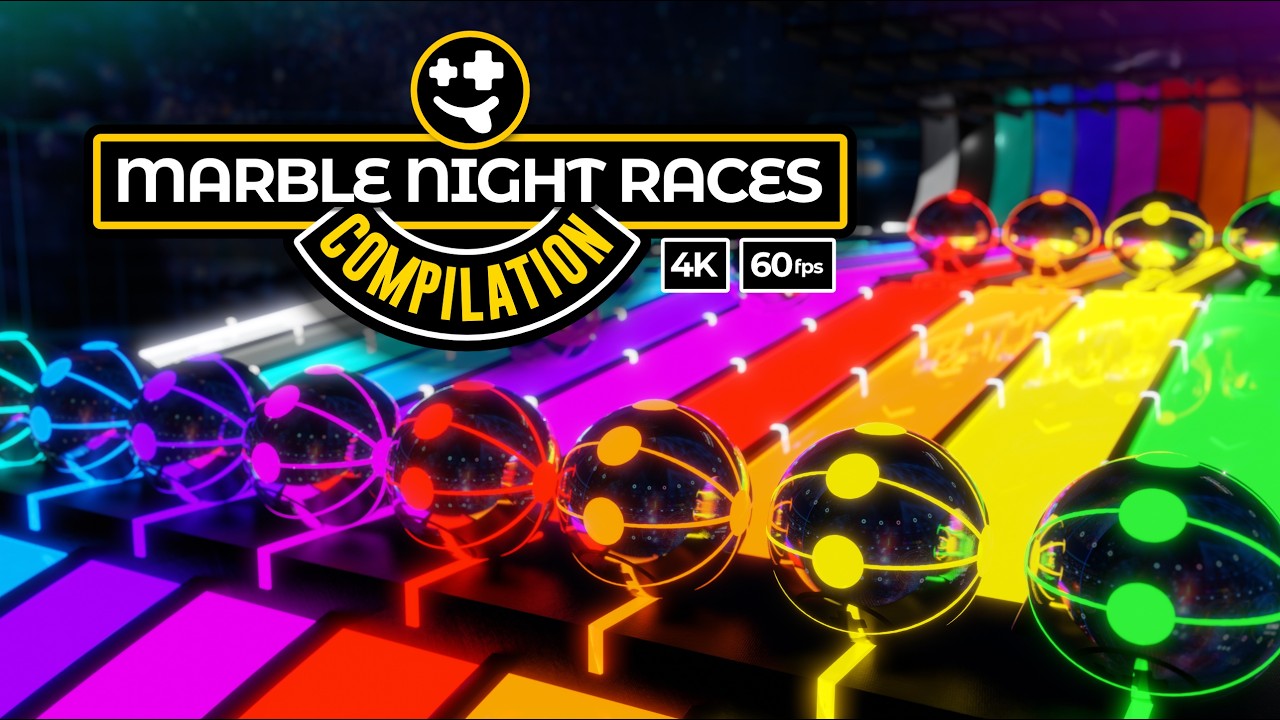 Epic Night Marble Race Compilation  | #marbles #marblerace #asmr #sensory