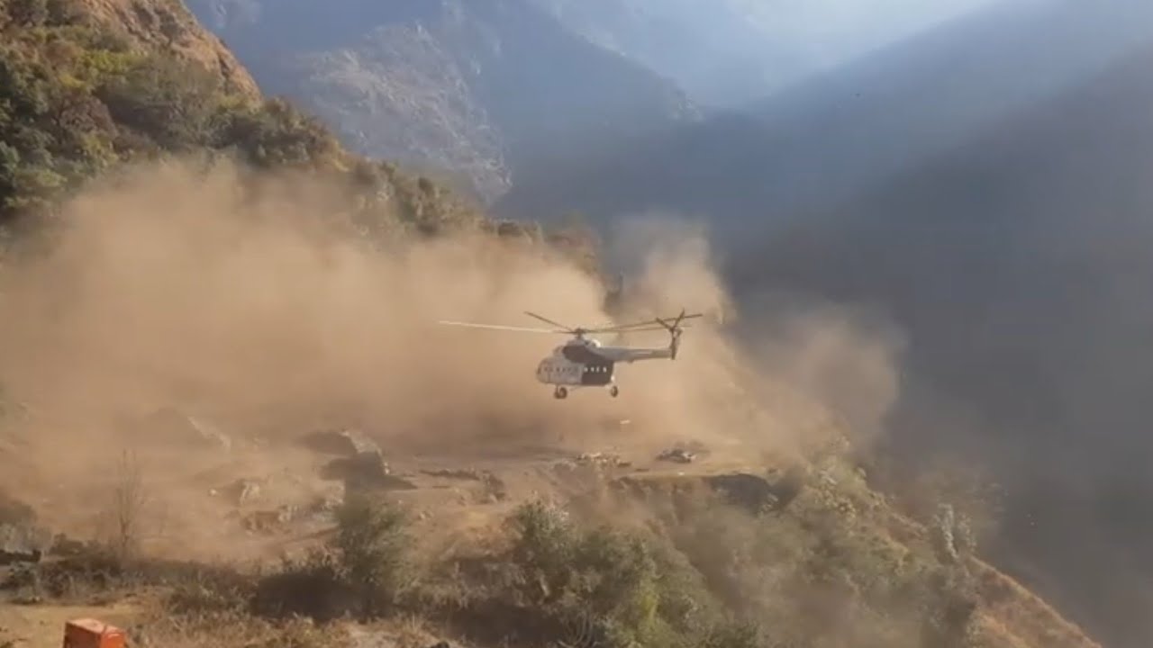 Mi 17 Helicapter Dangerous landing in [LAMJUNG]