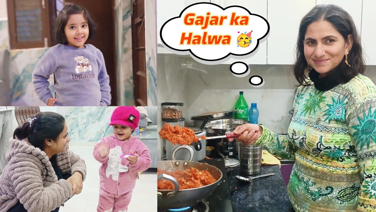 Happy Makar Sankranti🪁 || Aaj hamne bnaya Gajar ka Halwa 🥳 || Aaru ab sab janne lgi h #snappygirls