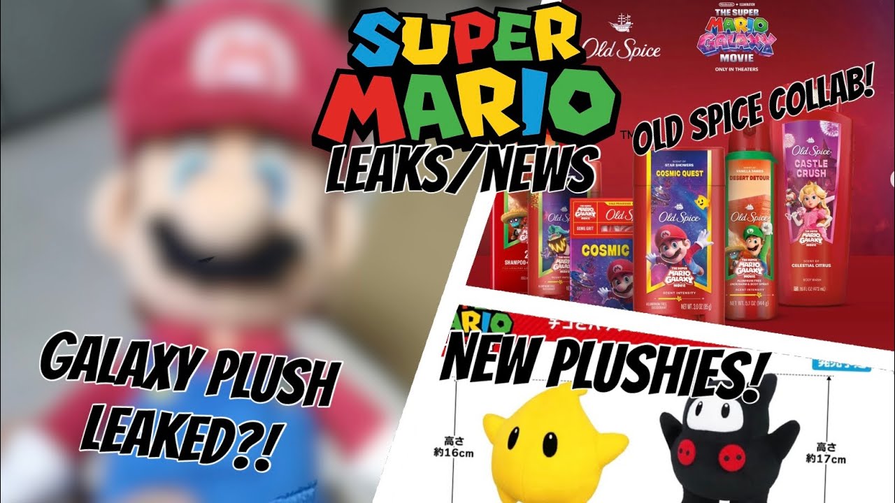 SO MUCH MARIO NEWS (New Plushies, Galaxy Figures, Old spice Collab and More!)