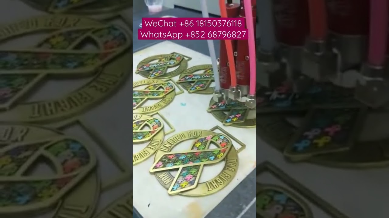 Metal medal coloring machine