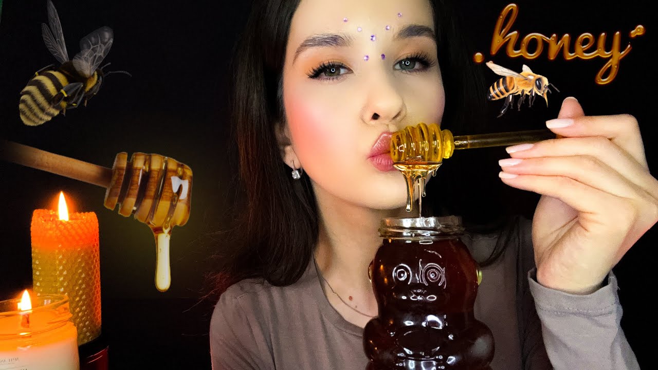 ASMR Eating Honey МЕДОВЫЕ ТРИГГЕРЫ Звуки рта. Ложечки Mouth sounds