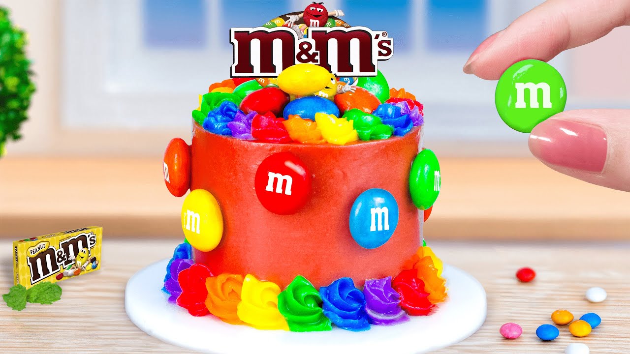 Amazing M&M Cake | Satisfying Miniature M&M Cake Decorating | Colorful M&M Cake