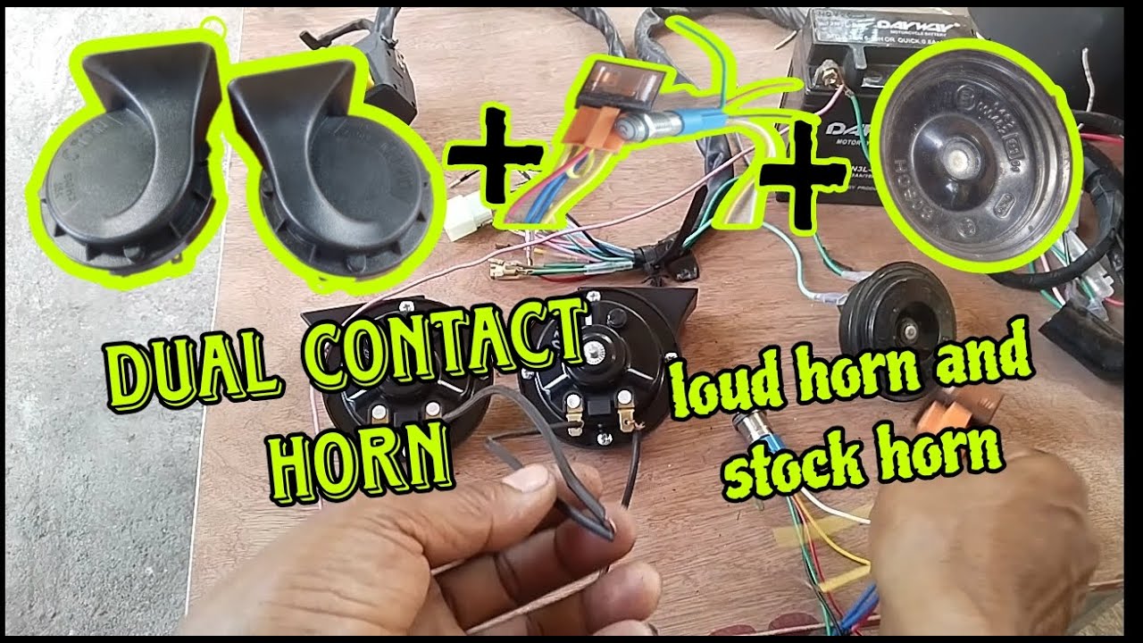 DUAL CONTACT HORN GAMIT ANG HALO SWITCH  || LOUD HORN AT STOCK HORN