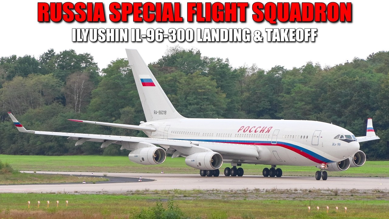 - Russia Special Flight Squadron Ilyushin Il-96-300 landing & takeoff at Cologne Bonn Airport -