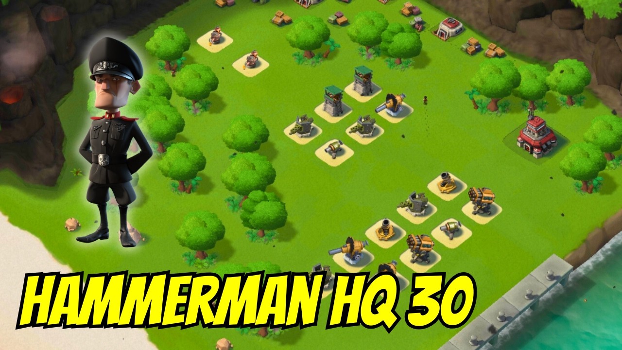 Easily Beat Hammerman HQ 30 (Boom Beach)