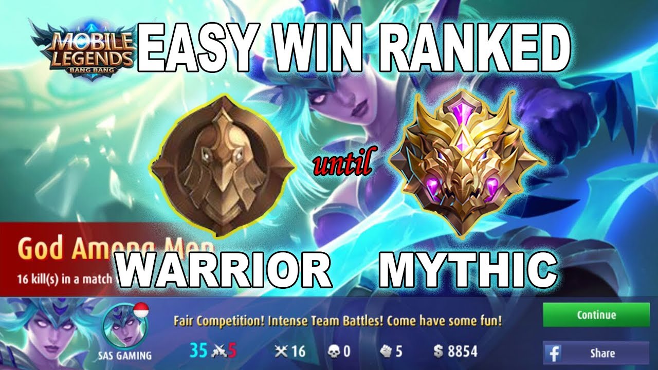 CARA MUDAH MENANG! RANK WARRIOR SAMPAI LEGEND! EZ 80% WIN! KARINA BUILD!