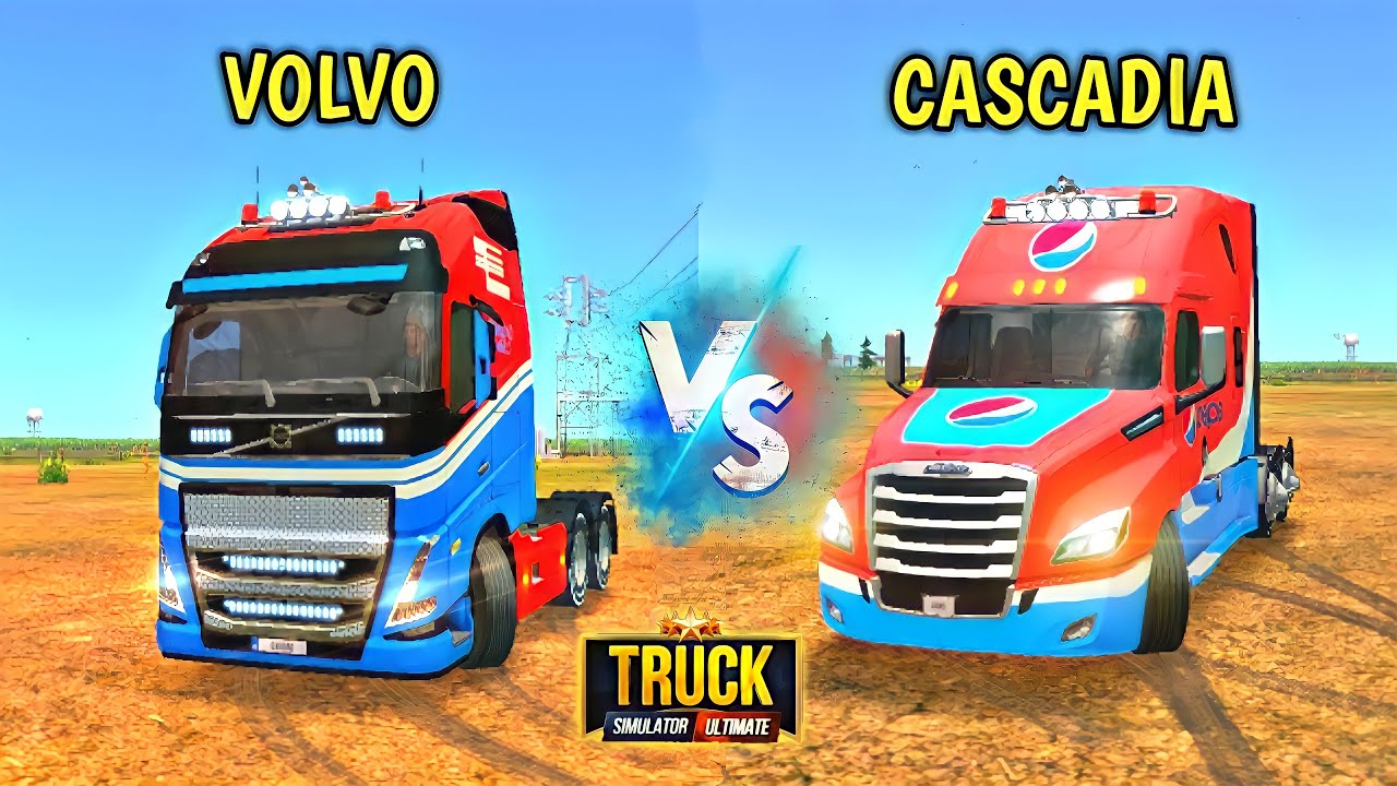 🚚Volvo FH 2021 VS Cascadia Speed Test In Truck Simulator Ultimate New Update 1.1.6 🏕| Truck Gameplay