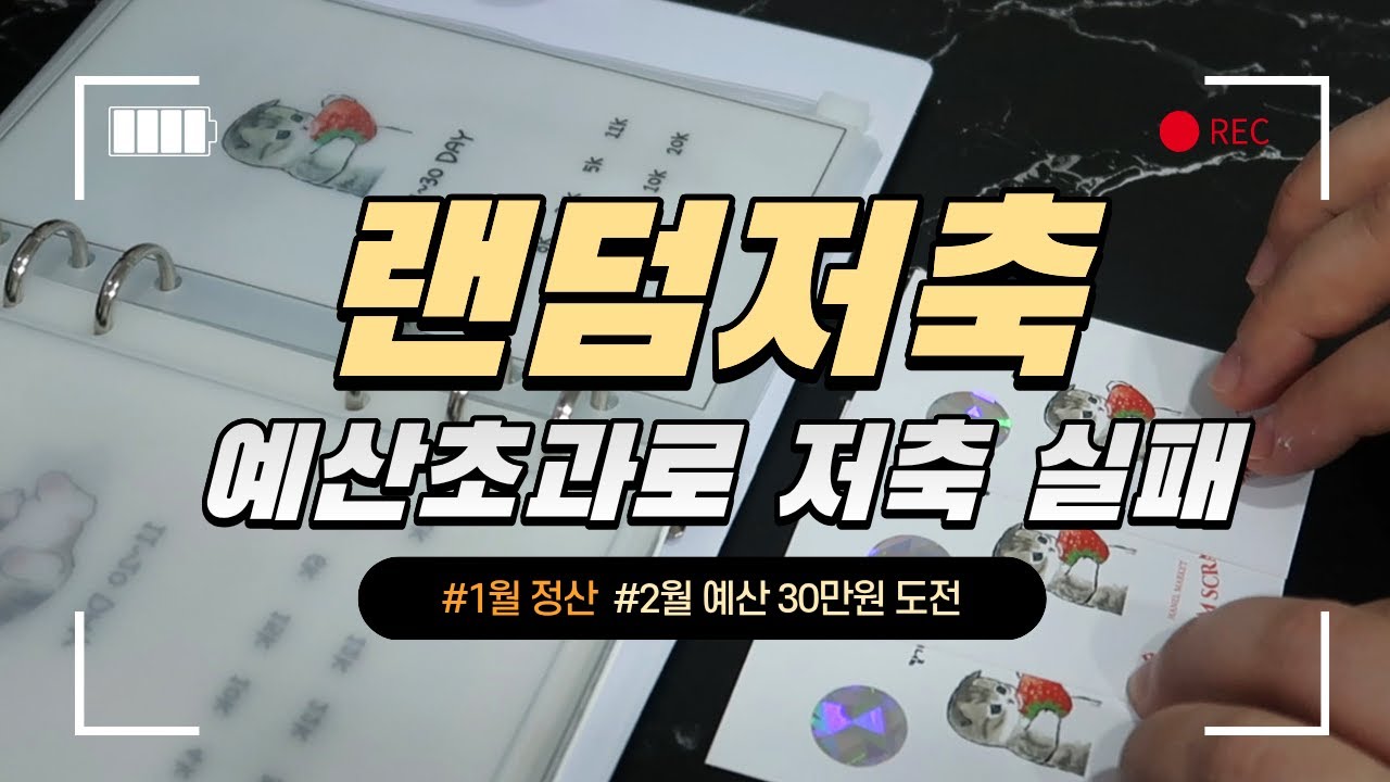저축챌린지 랜덤저축 실패💦 현금생활 2월 예산, 30만원으로 한달살기💸