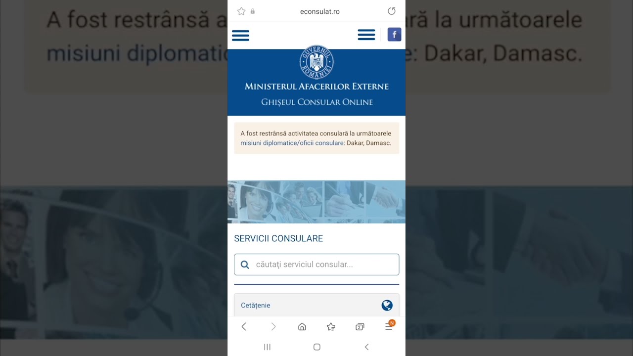 GHID - Programare pentru Nulla Osta al Matrimonio (Smartphone)