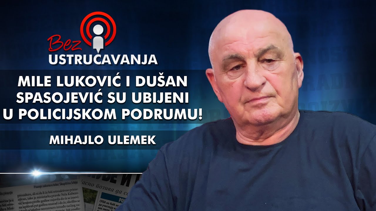 Mihajlo Ulemek - Mile Luković i Du&scaron;an Spasojević su ubijeni u policijskom podrumu!
