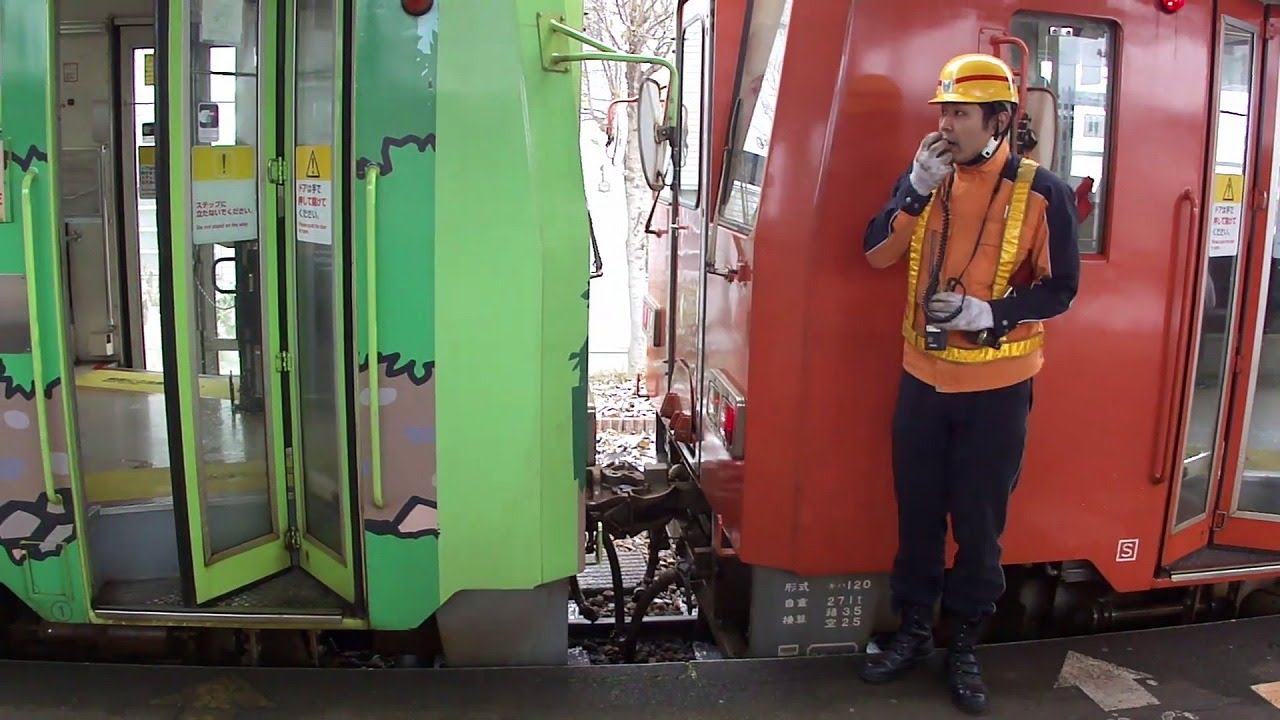 解結作業＠JR越美北線 越前大野駅(Decoupling of Local Train at Echizen-Ono Station on the JR Etsumi-Hoku Line)