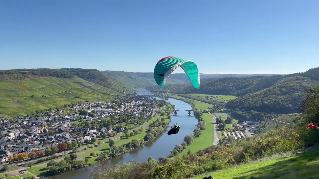 Fliegen an der Hochmoselbrücke - Startplatz Zeltingen-Rachtig