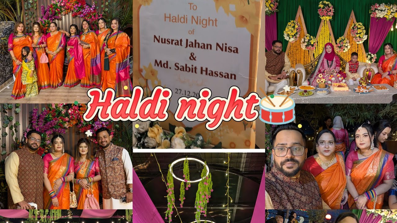 শুরু হয়ে গিয়েছে ওয়েডিং সিজন এই সিজনেরে ফার্স্ট গায়ে হলুদে প্রোগ্রামে গিয়ে দারুন আনন্দ করলাম🤩🥁
